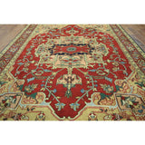Oriental Heriz Red Wool Hand-knotted Rug (9' x 11' 10)