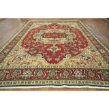 Oriental Heriz Red Wool Hand-knotted Rug (9' x 11' 10)
