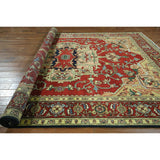 Oriental Heriz Red Wool Hand-knotted Rug (9' x 11' 10)