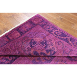 Kaitag Purple Oriental Hand-knotted Wool Rug (6'4 x 6'5)