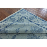 Hand-Knotted Oriental Oushak Grey wool Rug (9' 0 x 12' 0)