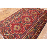 Oriental Persian Balouch Red Wool Hand-knotted Area Rug (4'0 x 6'4)