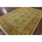 Hand-Knotted Oriental Peshawar Ivory/ Yellow Wool Rug (6'3 x 8'10)
