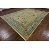 Hand-Knotted Oriental Peshawar Ivory Wool Rug (9' X 12')