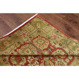 Oriental Peshawar Red/Green/Gold Hand-knotted Wool Rug (5' 1 X 8' 1)