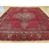Hand-knotted Overdyed Persian Tabriz Wool Oriental Rug (9'3 x 12'4)