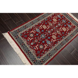 Hand Knotted Pak Persian Red Persian Traditional Oriental Area Rug - 2' 9'' x 4' 6''
