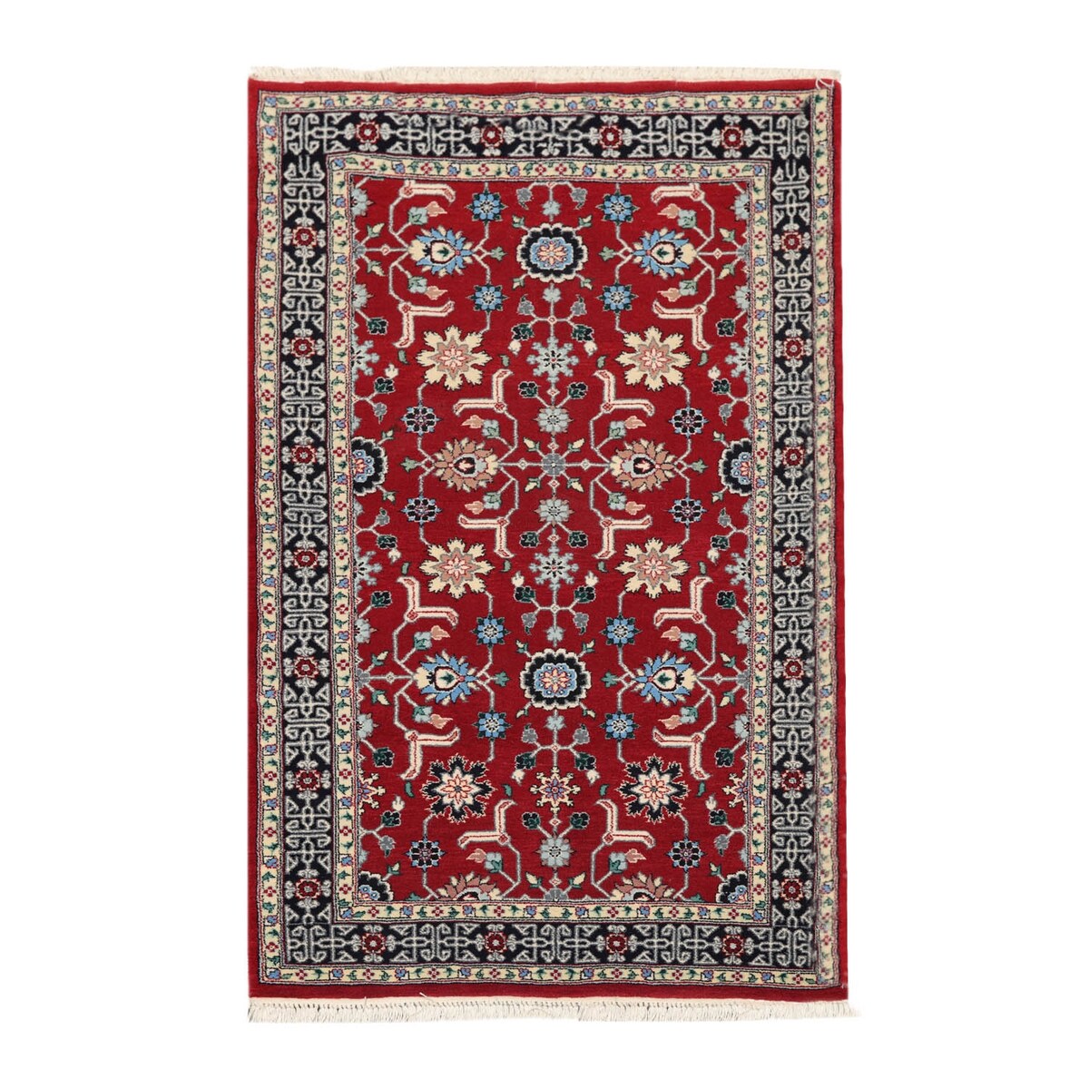 Hand Knotted Pak Persian Red Persian Traditional Oriental Area Rug - 2' 9'' x 4' 6''
