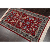 Hand Knotted Pak Persian Red Persian Traditional Oriental Area Rug - 2' 9'' x 4' 6''