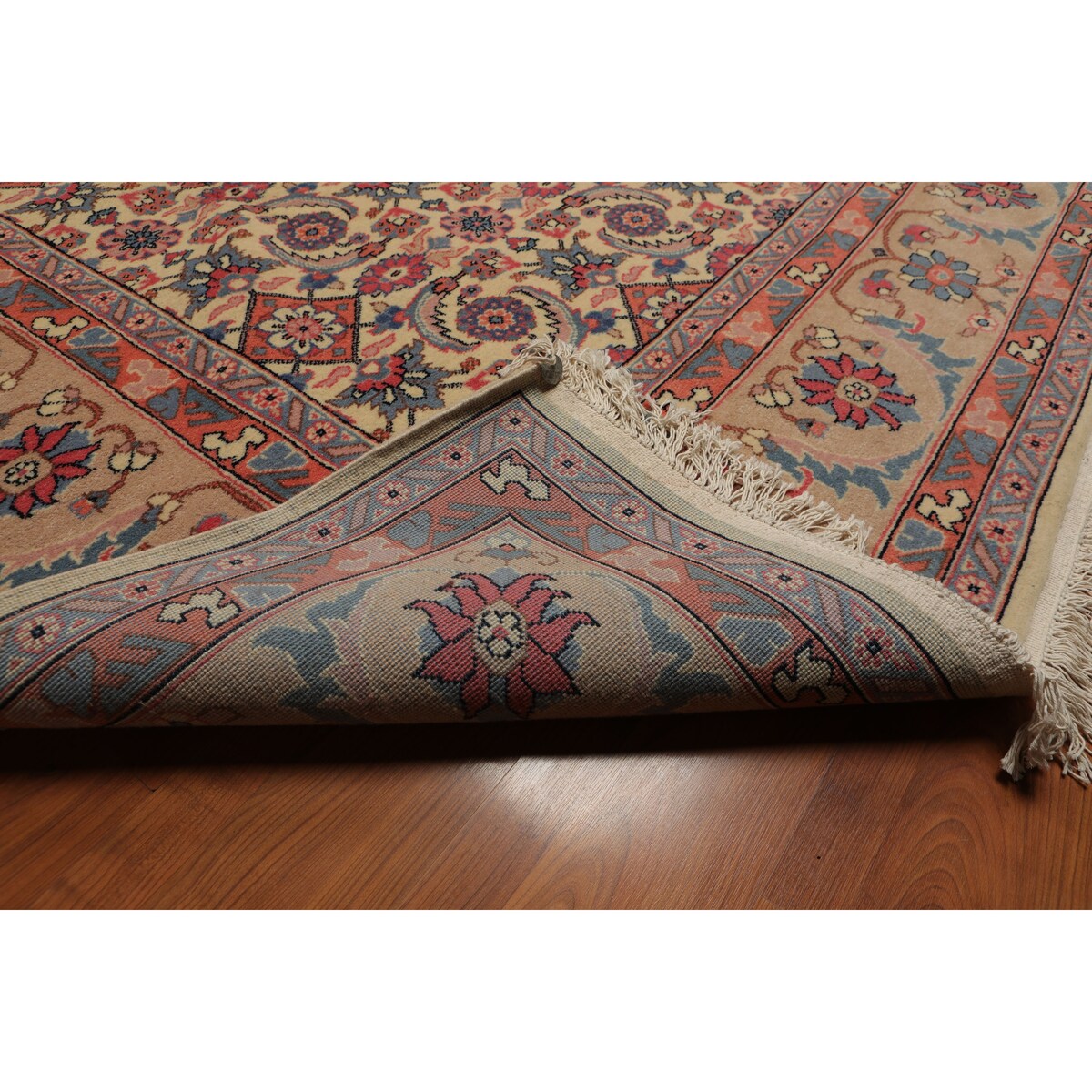 Hand-Knotted Romanian Ivory,Beige Oriental Area Rug Wool Traditional Persian Oriental Area Rug (10x14) - 10'3" x 13'11"