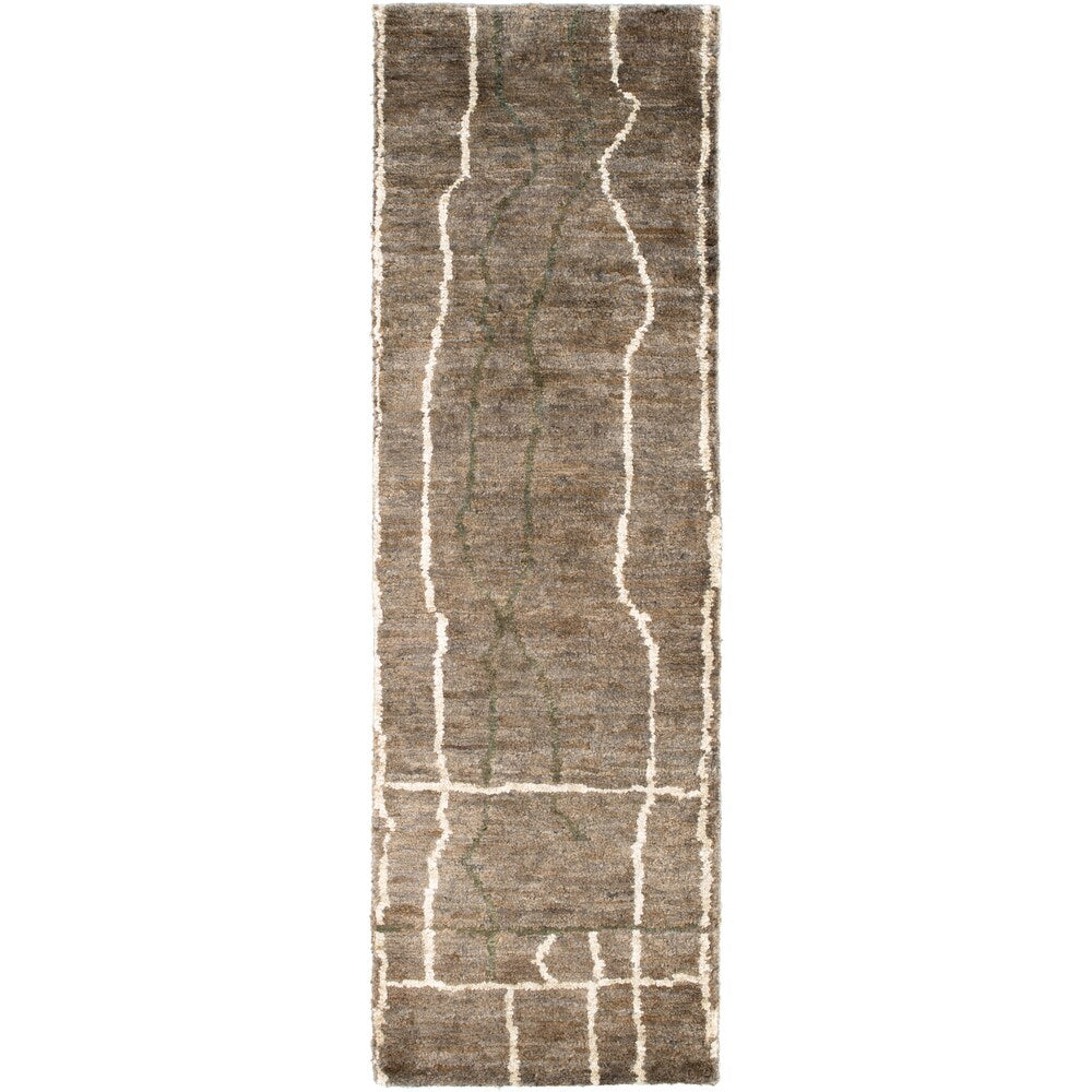 Hand-Knotted Ross Abstract Pattern Hemp Area Rug