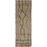 Hand-Knotted Ross Abstract Pattern Hemp Area Rug