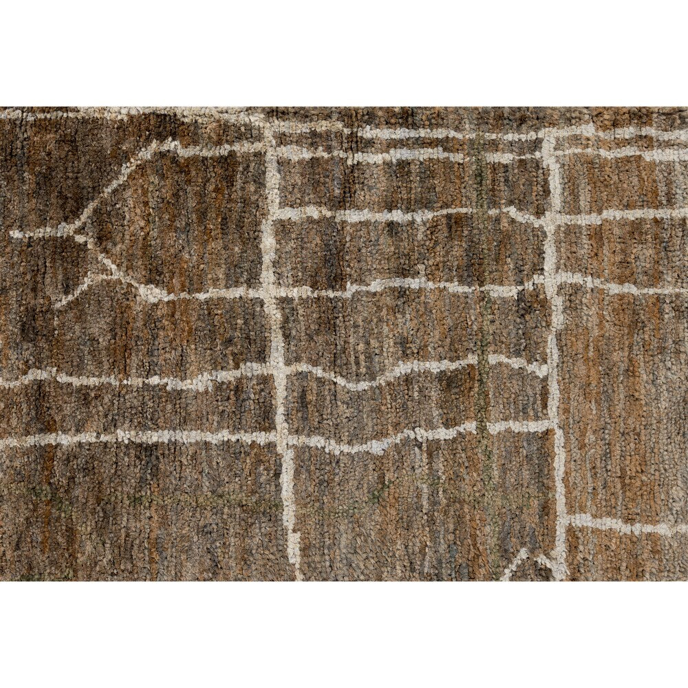 Hand-Knotted Ross Abstract Pattern Hemp Area Rug