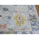 Hand Knotted Seafoam Blue Oushak with Wool Oriental Rug (12' x 12'1") - 12' x 12'1"