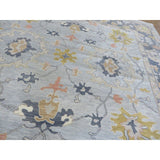 Hand Knotted Seafoam Blue Oushak with Wool Oriental Rug (12' x 12'1") - 12' x 12'1"