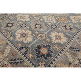 Hand Knotted Slate,Taupe Oushak Wool Arts & Crafts Oriental Area Rug - 7' 11'' x 10'