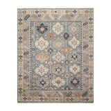 Hand Knotted Slate,Taupe Oushak Wool Arts & Crafts Oriental Area Rug - 7' 11'' x 10'