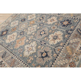 Hand Knotted Slate,Taupe Oushak Wool Arts & Crafts Oriental Area Rug - 7' 11'' x 10'