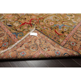 Hand Knotted Superfine 200 KPSI Pistacchio,Rose Oriental Area Rug Wool Traditional Oriental Area Rug (10x14) - 9'9" x 13'9"