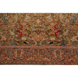 Hand Knotted Superfine 200 KPSI Pistacchio,Rose Oriental Area Rug Wool Traditional Oriental Area Rug (10x14) - 9'9" x 13'9"