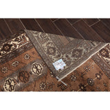 Hand Knotted Superfine Brown Wool Traditional Oriental Area Rug - 6'7 " x 9'1 "''