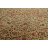 Hand Knotted Tan,Brown Wool Persian Oriental Area Rug (8x10) - 07' 11'' x 09' 11''
