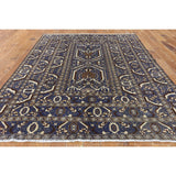 Hand-knotted Tribal Navy Blue Wool On Wool Rug (6' 6 x 9' 3)