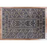 Hand-knotted Tribal Navy Blue Wool On Wool Rug (6' 6 x 9' 3)