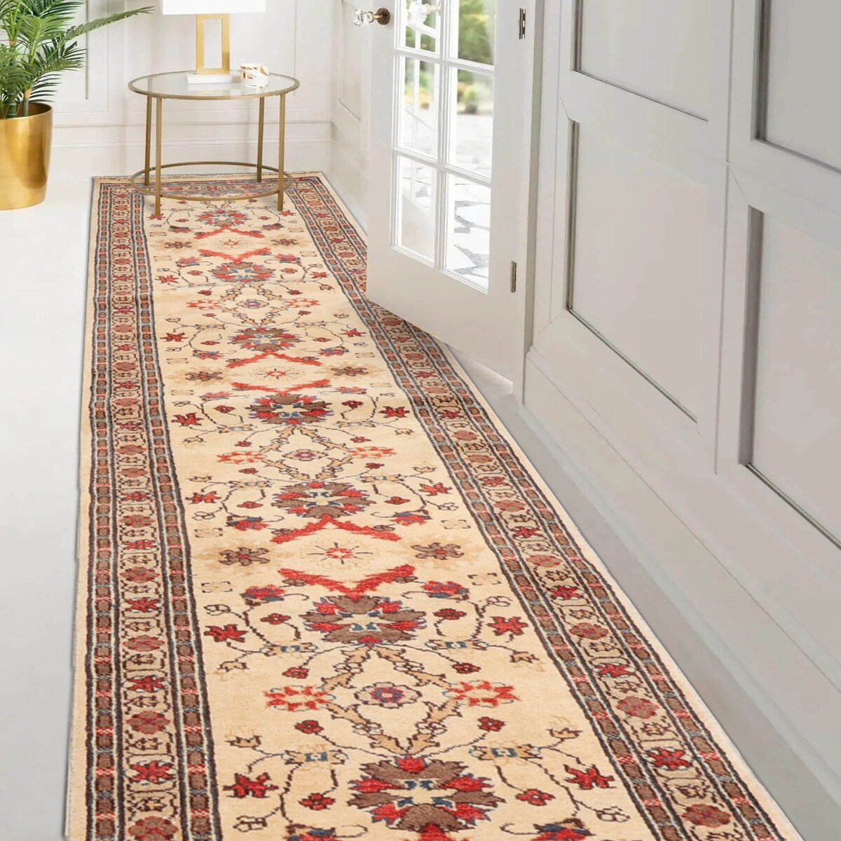 Hand Knotted Tufenkian Keningston Chocolate Beige 100% Wool Area Rug -