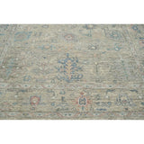 Hand Knotted Turkish Oushak Gray Wool Traditional Area Rug - 7' 9'' x 9' 9''