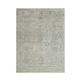 Hand Knotted Turkish Oushak Gray Wool Traditional Area Rug - 7' 9'' x 9' 9''
