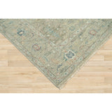 Hand Knotted Turkish Oushak Gray Wool Traditional Area Rug - 7' 9'' x 9' 9''