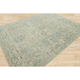 Hand Knotted Turkish Oushak Gray Wool Traditional Area Rug - 7' 9'' x 9' 9''