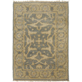 Hand-Knotted Tyrone Floral New Zealand Wool Area Rug - 2' x 3'
