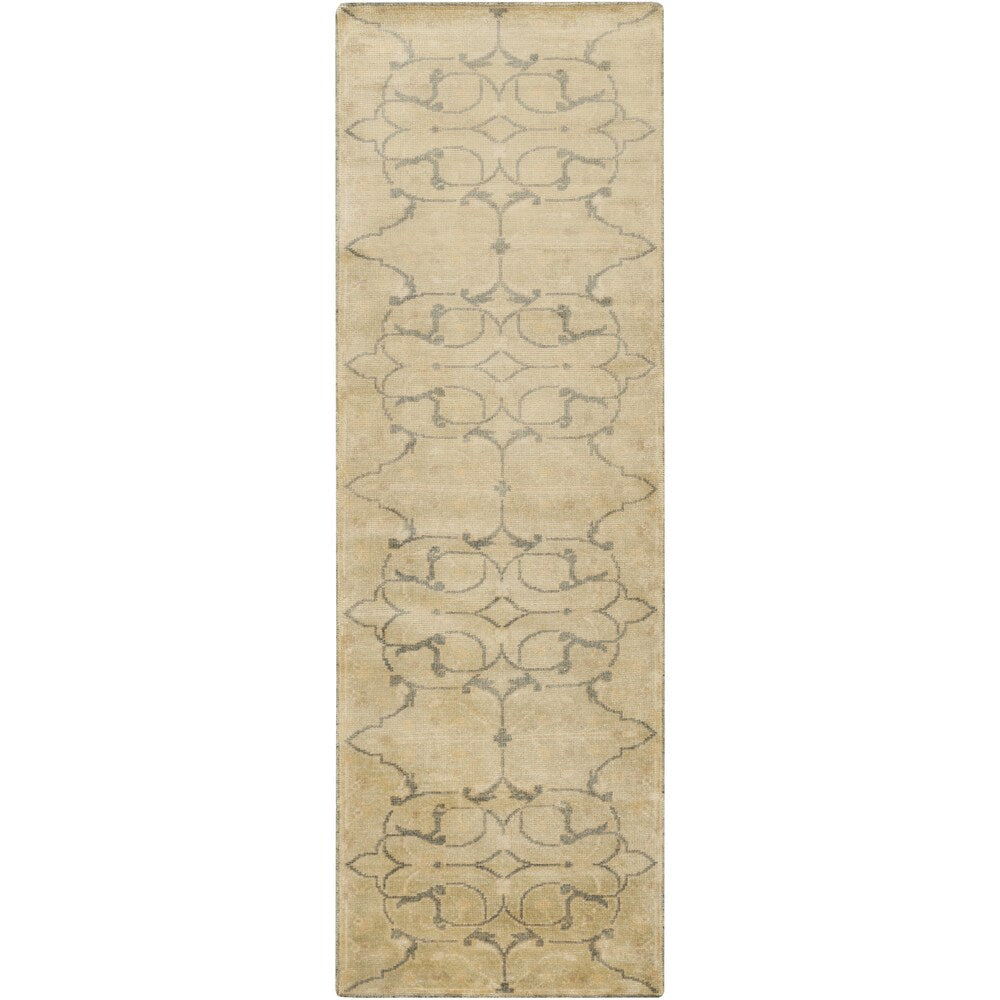 Hand-Knotted Wesley Floral New Zealand Wool Area Rug - 2'6" x 8' Runner