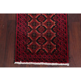 Hand Knotted Wool Afghani Balouch Oriental Area Rug - 4'5" x 2'1"