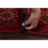 Hand Knotted Wool Afghani Balouch Oriental Area Rug - 4'5" x 2'1"