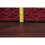 Hand Knotted Wool Afghani Balouch Oriental Area Rug - 4'5" x 2'1"