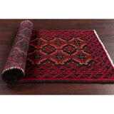 Hand Knotted Wool Afghani Balouch Oriental Area Rug - 4'5" x 2'1"