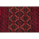 Hand Knotted Wool Afghani Balouch Oriental Area Rug - 4'5" x 2'1"