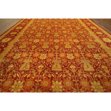 Hand-Knotted Wool Oriental Floral Red Chobi Rug (9'1 x 12'3)