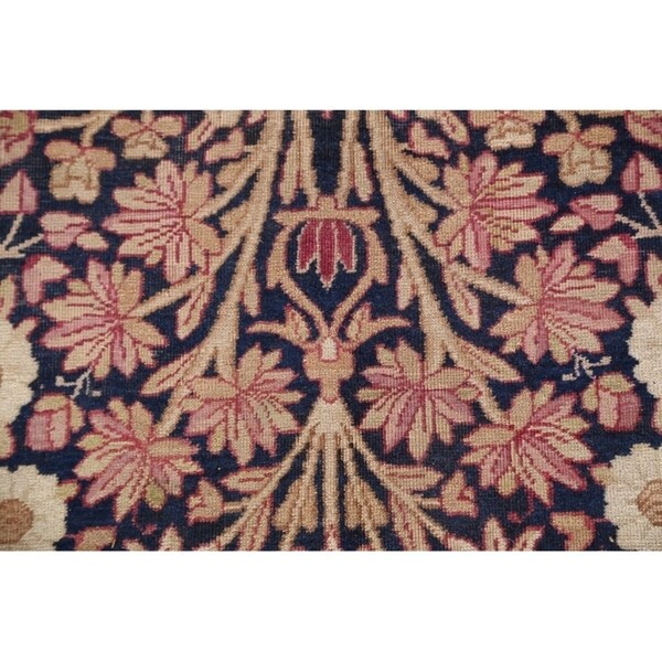 Hand Knotted Wool Traditiona Kerman Lavar Persian Floral Area Rug - 19'1" x 11'10"