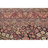 Hand Knotted Wool Traditiona Kerman Lavar Persian Floral Area Rug - 19'1" x 11'10"