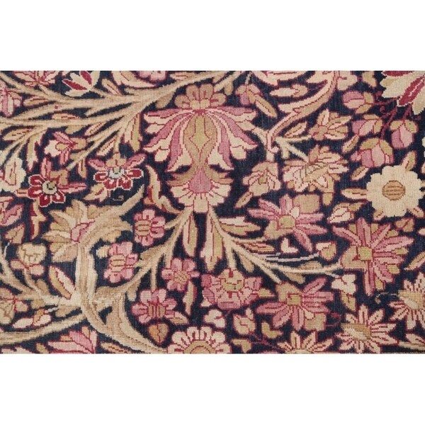 Hand Knotted Wool Traditiona Kerman Lavar Persian Floral Area Rug - 19'1" x 11'10"