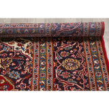 Hand Knotted Wool Traditional Kashan Persian Medallion Area Rug - 12'7" x 9'8"