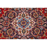 Hand Knotted Wool Traditional Kashan Persian Medallion Area Rug - 12'7" x 9'8"