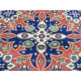 Hand-Knotted Wool Tribal Design Round Kazak Oriental Rug (6'4x6'4)