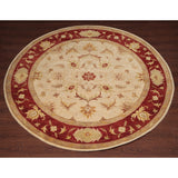 Hand Knotted Ziegler Beige Rust Vegetable Dyes Wool Rug