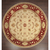 Hand Knotted Ziegler Beige Rust Vegetable Dyes Wool Rug