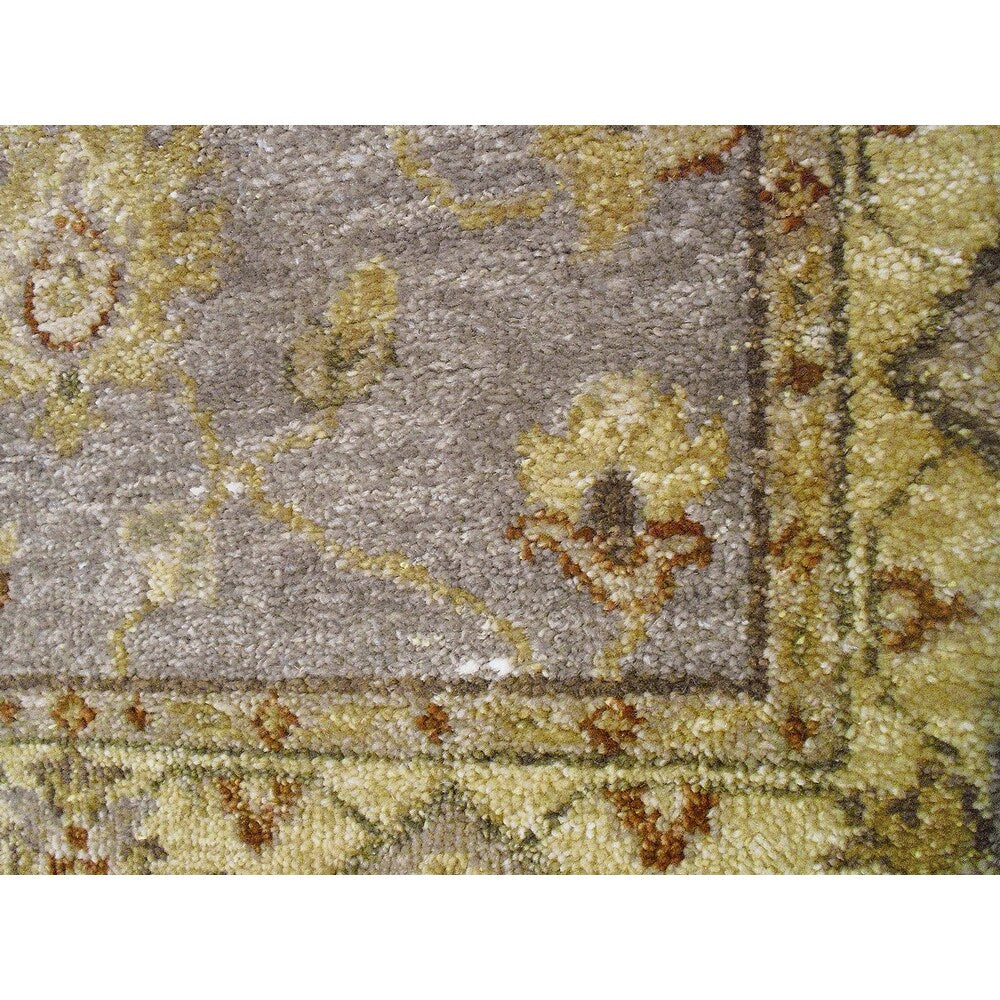 Hand Knotted Ziegler Blue Beige Vegetable Dyes Wool Rug 10212